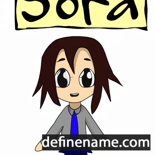 cartoon of the name Sora