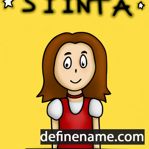 cartoon of the name Stina