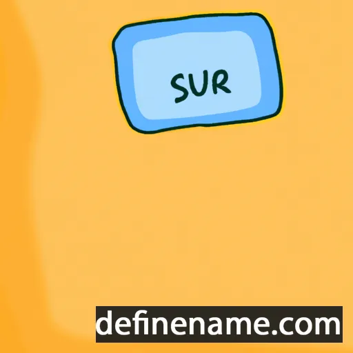 cartoon of the name Sura