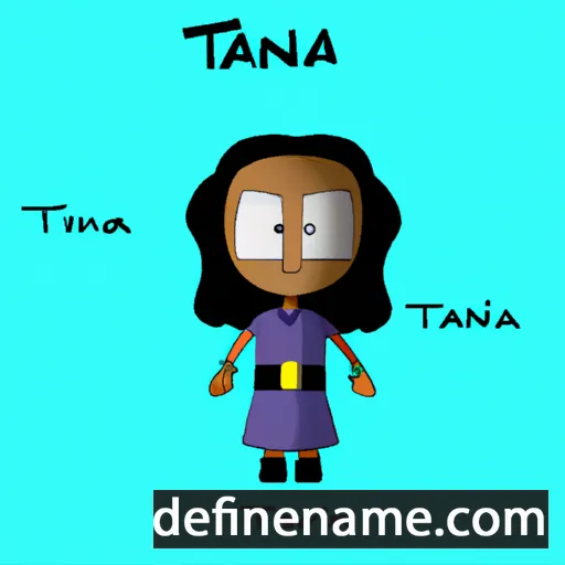 cartoon of the name Taiana