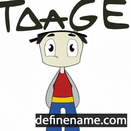 cartoon of the name Taige