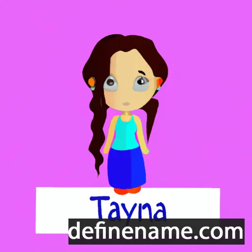 cartoon of the name Taniya