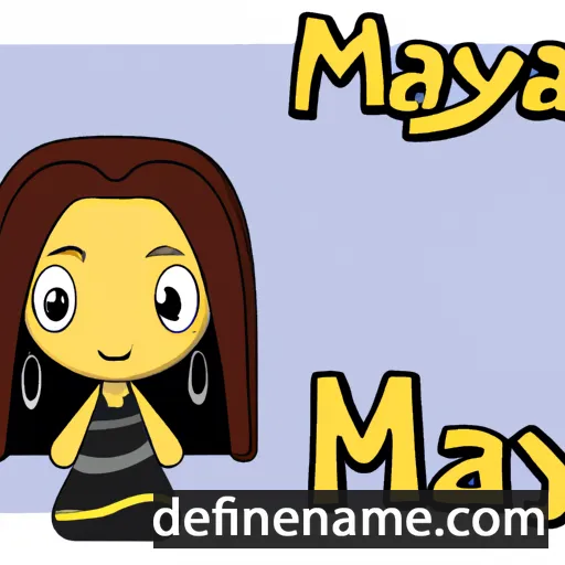 cartoon of the name Maya