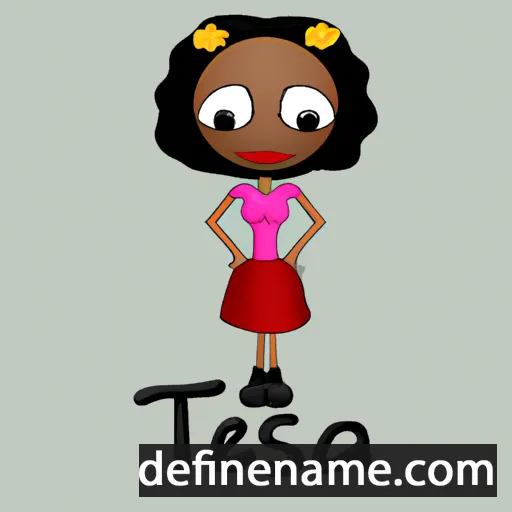 cartoon of the name Tesia