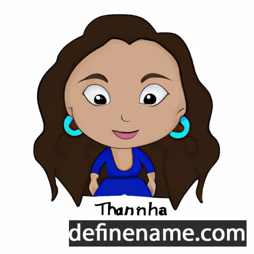 cartoon of the name Thania