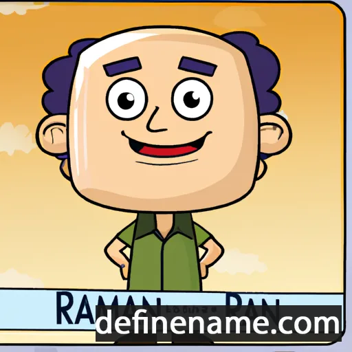 cartoon of the name Raman