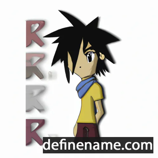 cartoon of the name Riku