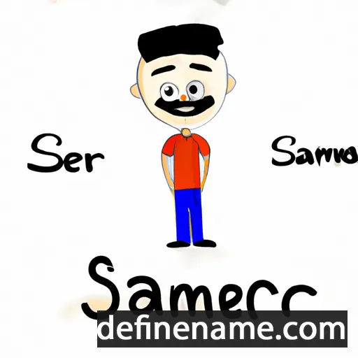 cartoon of the name Sameer