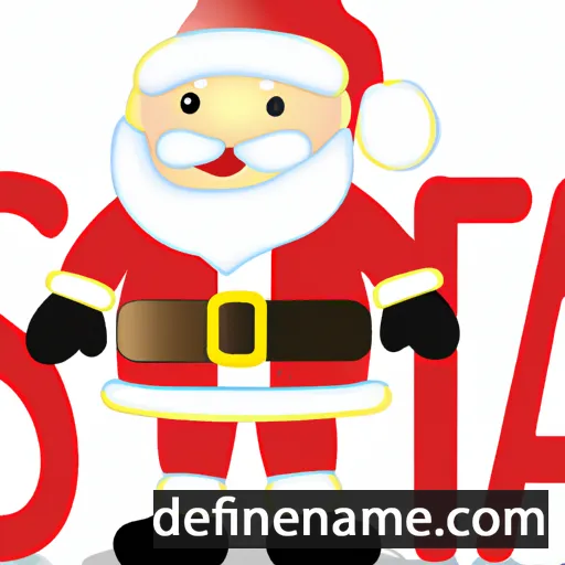 cartoon of the name Santa