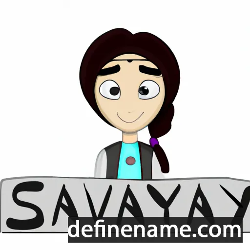 cartoon of the name Sanya