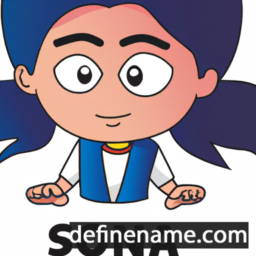 cartoon of the name Sona