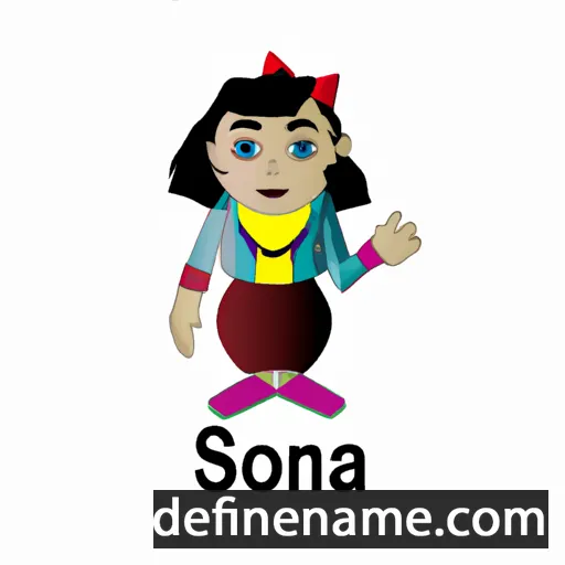 cartoon of the name Sona