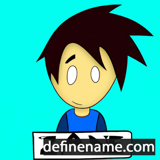 cartoon of the name Zane