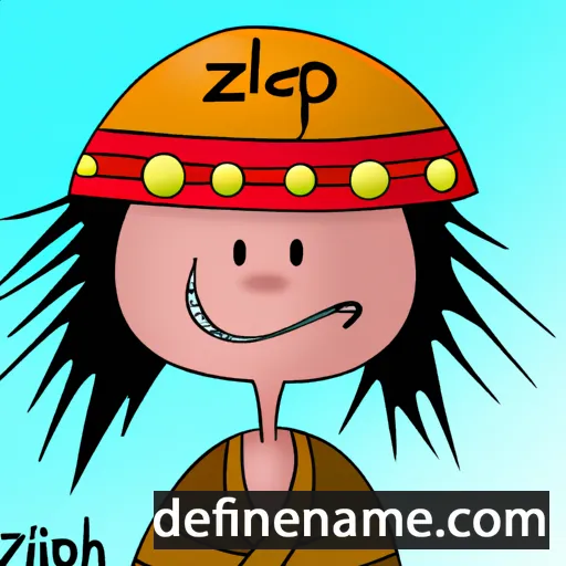 Zilpah cartoon