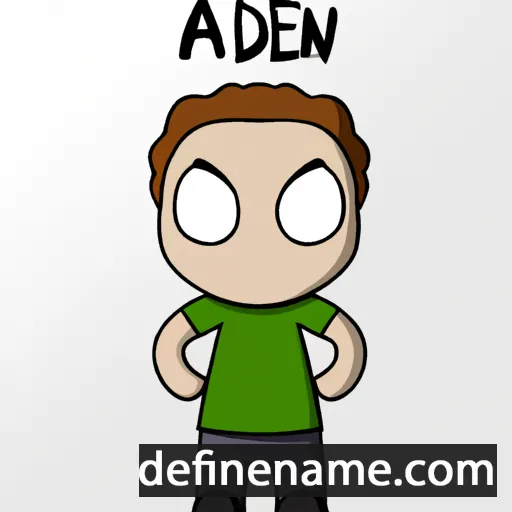 cartoon of the name Aaden