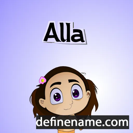 cartoon of the name Aalia