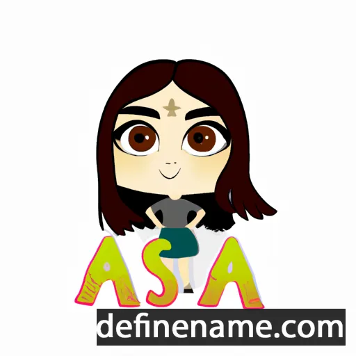 cartoon of the name Aasia