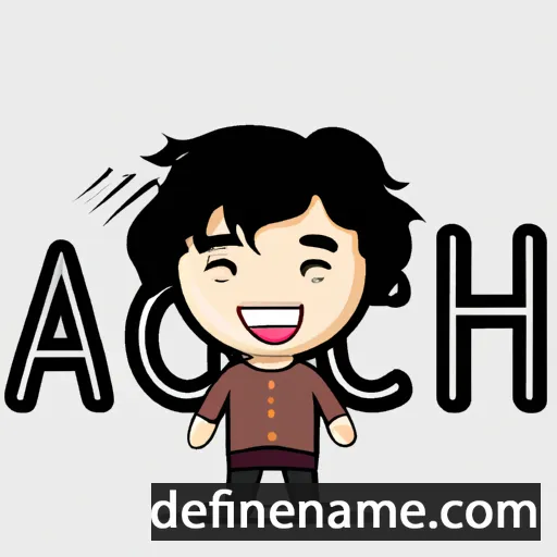 cartoon of the name Achan