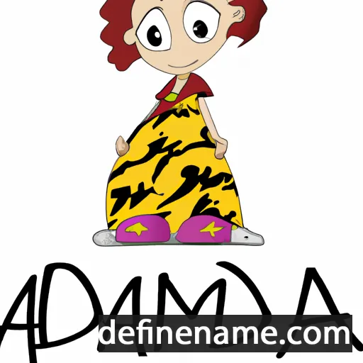 cartoon of the name Adamma