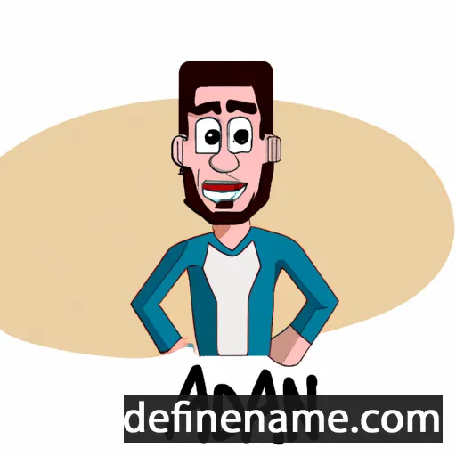 cartoon of the name Adan