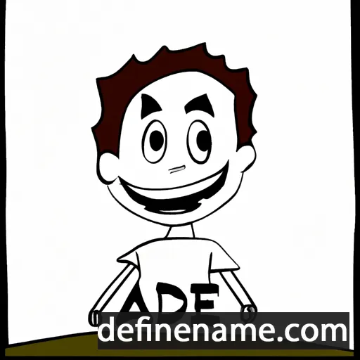 cartoon of the name Ade