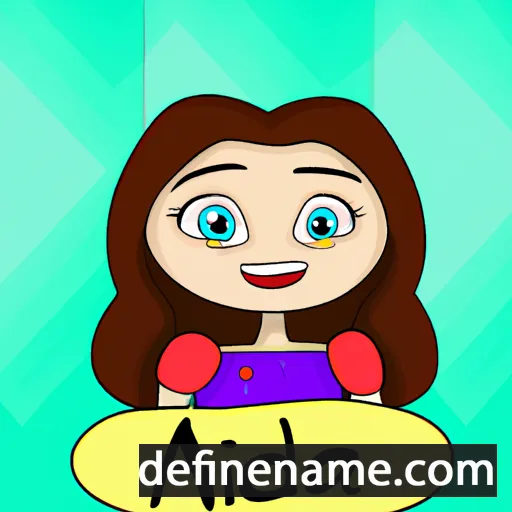 cartoon of the name Adia