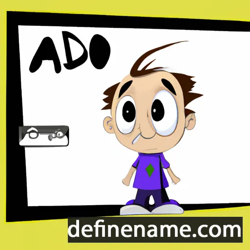 cartoon of the name Ado