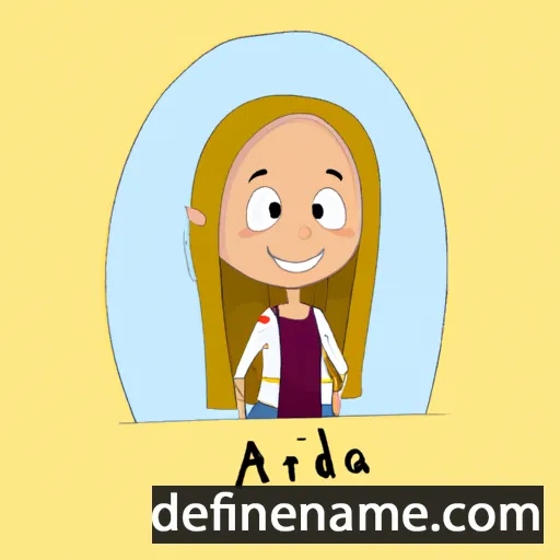 cartoon of the name Adrija