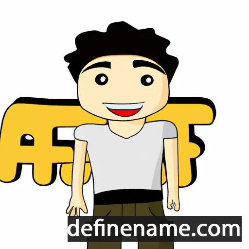 cartoon of the name Afi