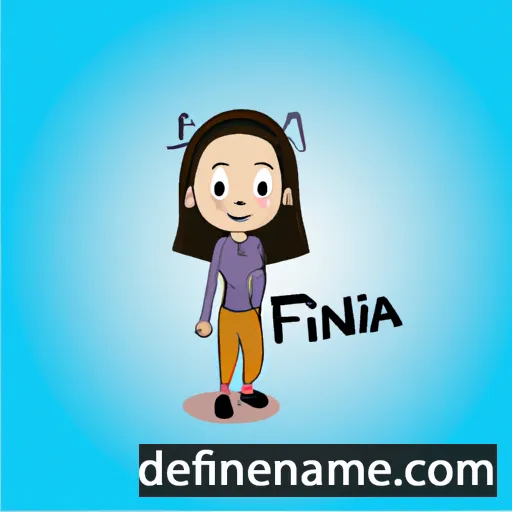 cartoon of the name Afina