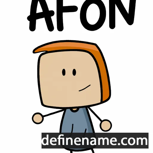 cartoon of the name Afon