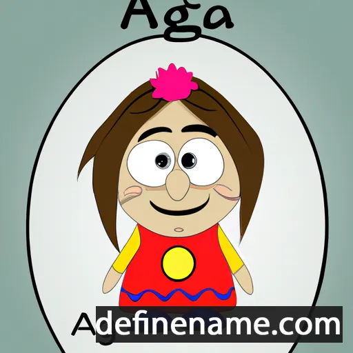 cartoon of the name Aga