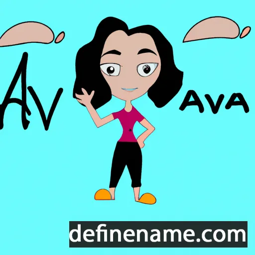 cartoon of the name Ava