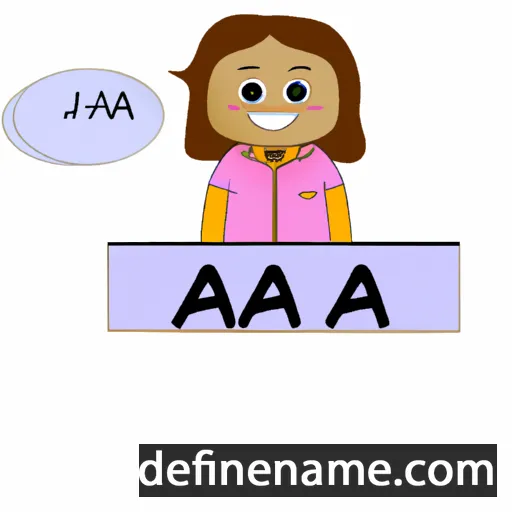 cartoon of the name Aja