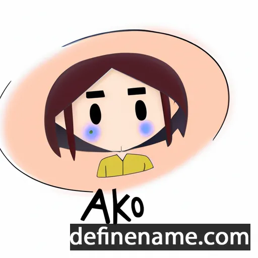 cartoon of the name Ako