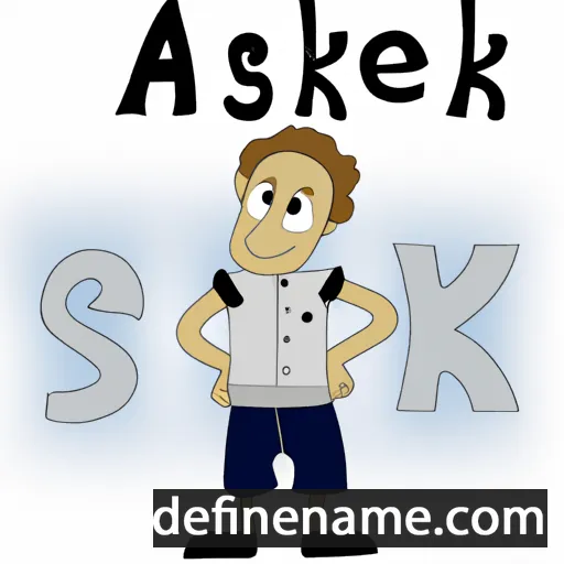 cartoon of the name Aksel