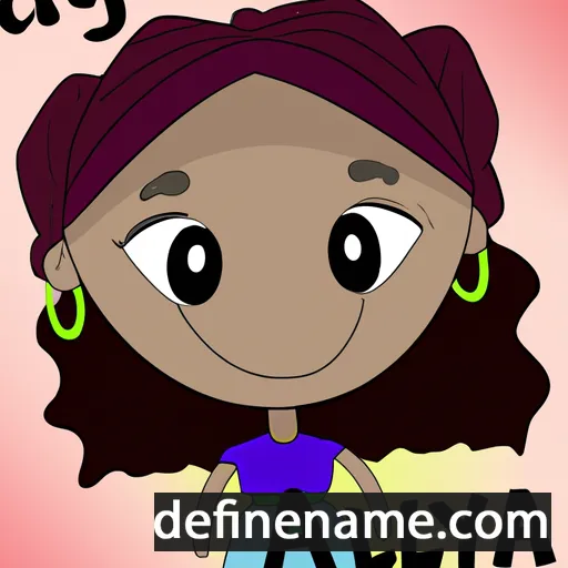 cartoon of the name Alaya