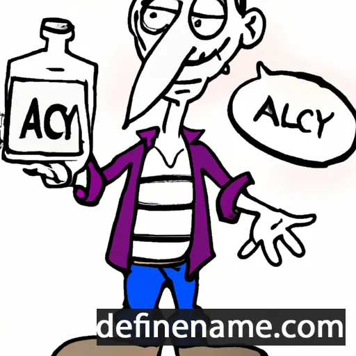 cartoon of the name Alcy