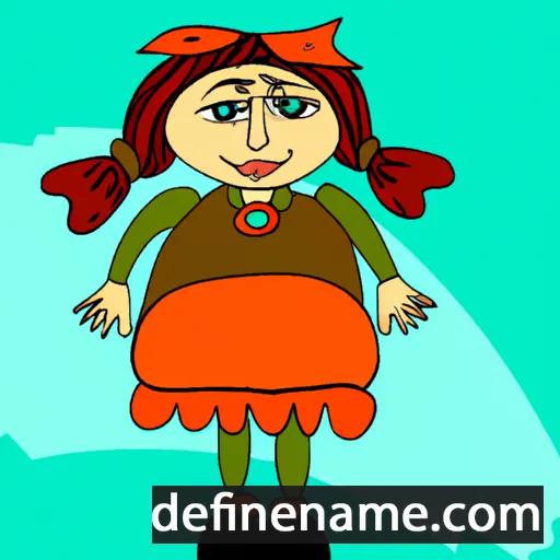 cartoon of the name Alekona