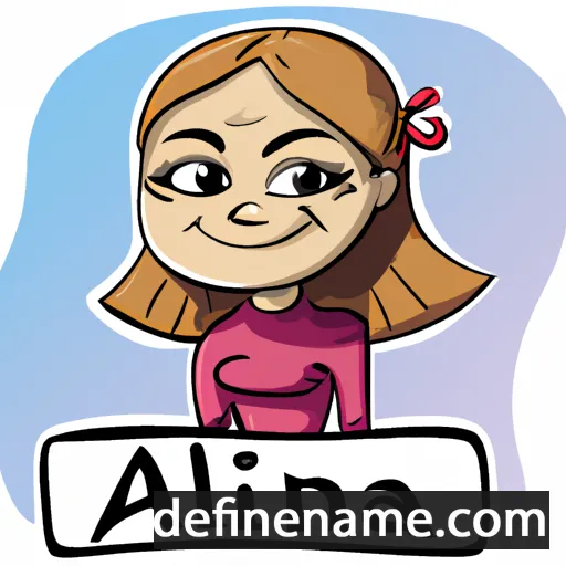 cartoon of the name Alina