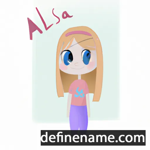 cartoon of the name Alisa