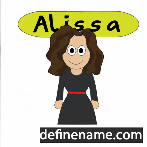 cartoon of the name Alissa