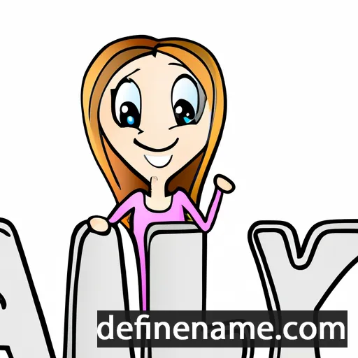 cartoon of the name Aly