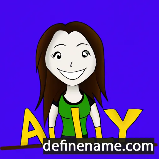 cartoon of the name Aly