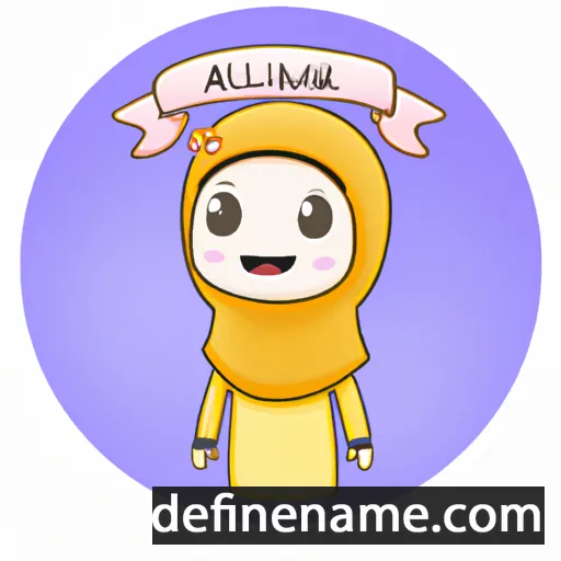 cartoon of the name Amalina