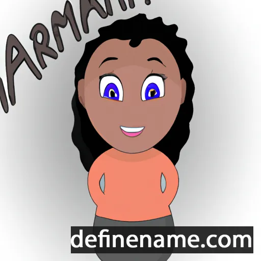 cartoon of the name Amariah