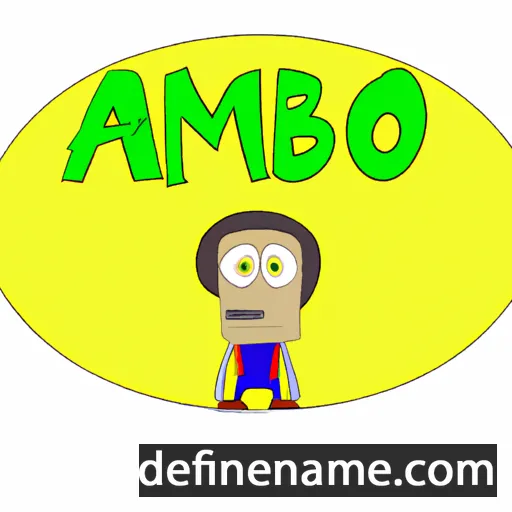 cartoon of the name Ambo