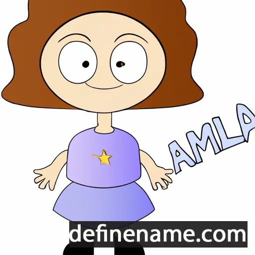 cartoon of the name Amela