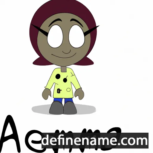 cartoon of the name Amena