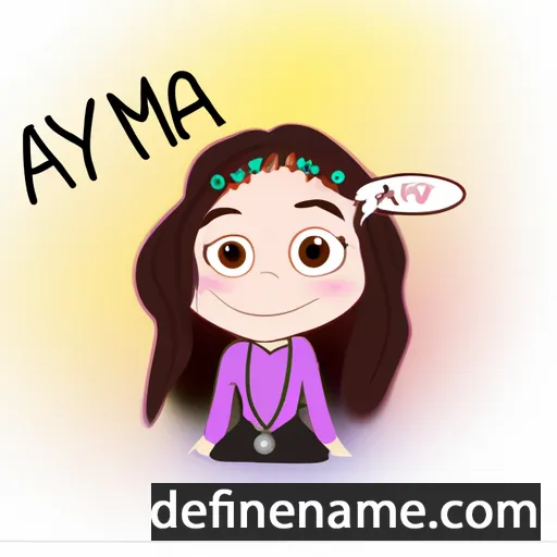 cartoon of the name Amya